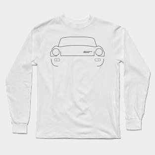 Triumph Spitfire 1500 1970s British classic car black outline Long Sleeve T-Shirt